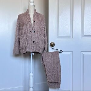 Cozy Fuzzy Cardigan and Pants pajama  Set
